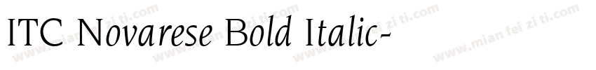 ITC Novarese Bold Italic字体转换